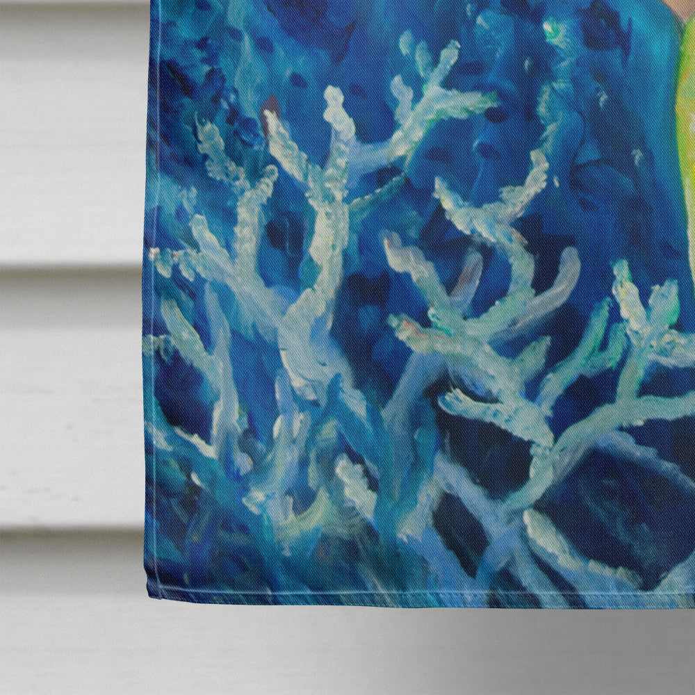 Blonde Mermaid House Flag 28x40 Porch Sleeve Pole Decorative Outside Yard Banner Artwork Wall Hanging, Polyester