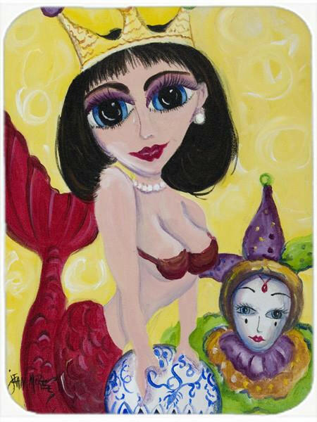 Mardi Gras Queen Mermaid Mouse Pad, Heat Resistant Trivet Hot Pad , Non Slip Rubber Desk Mat, Kitchen Counter Protector, Home Office Decor Gift