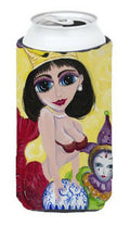 Mardi Gras Queen Mermaid Tall Boy Hugger Can Cooler Sleeve Machine Washable Drink Collapsible Insulator Beverage Insulated Holder
