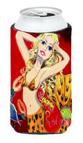 Red Mermaid Tall Boy Hugger Can Cooler Sleeve Machine Washable Drink Collapsible Insulator Beverage Insulated Holder