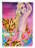 Pink Mermaid House Flag 28x40 Porch Sleeve Pole Decorative Outside Yard Banner Artwork Wall Hanging, Polyester