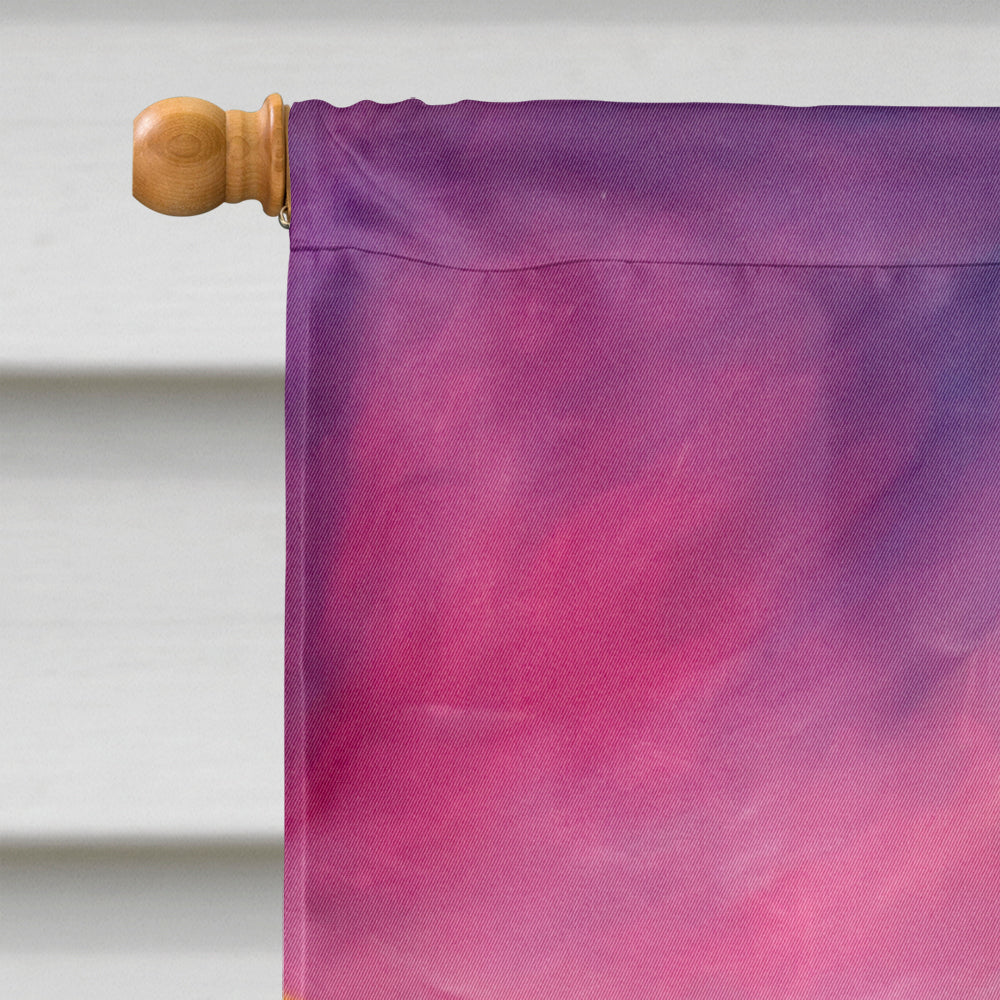 Pink Mermaid House Flag 28x40 Porch Sleeve Pole Decorative Outside Yard Banner Artwork Wall Hanging, Polyester