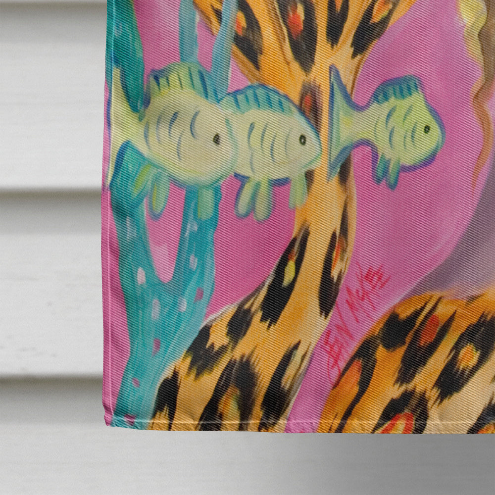 Pink Mermaid House Flag 28x40 Porch Sleeve Pole Decorative Outside Yard Banner Artwork Wall Hanging, Polyester