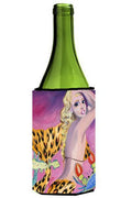 Pink Mermaid Wine Bottle Hugger Gift Sleeve for Standard 750 ml Bottles, Insulated Reusable Also Fits Mini Shot & Pint Bottles