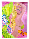 Pink Mermaid House Flag 28x40 Porch Sleeve Pole Decorative Outside Yard Banner Artwork Wall Hanging, Polyester