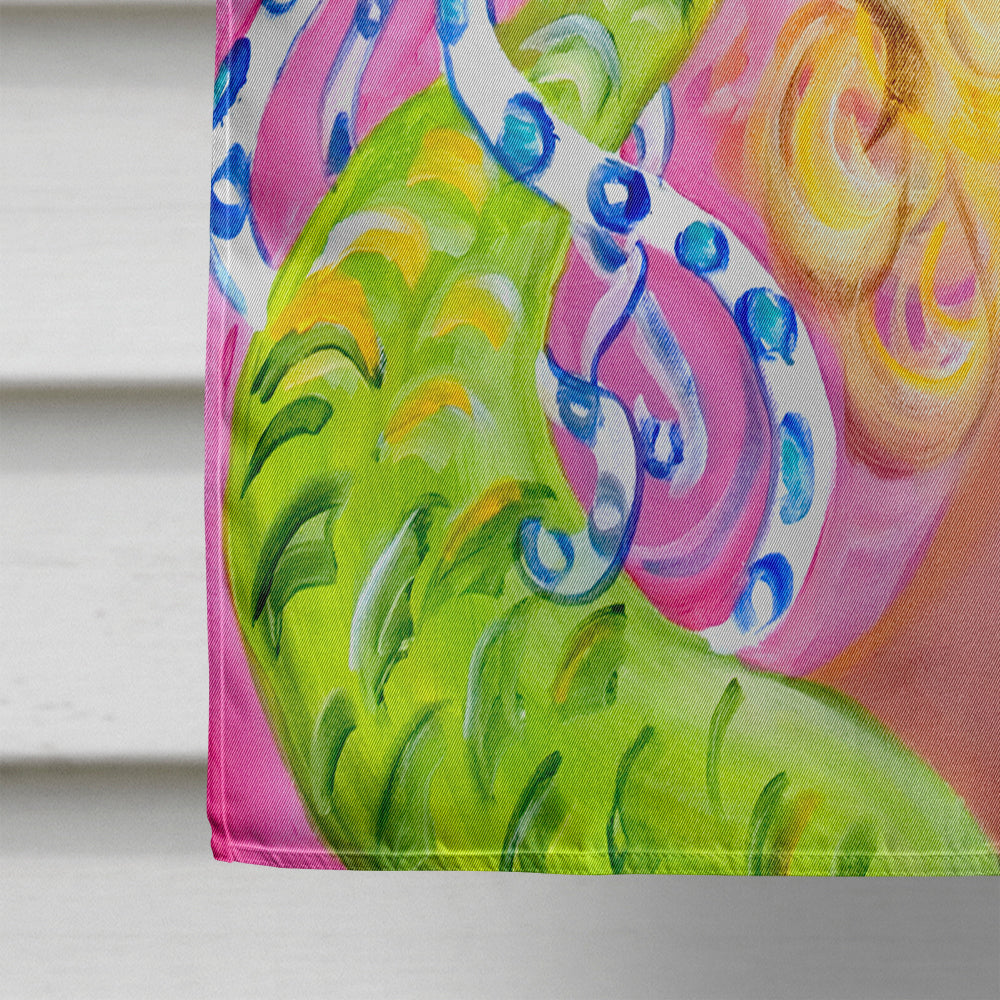 Pink Mermaid House Flag 28x40 Porch Sleeve Pole Decorative Outside Yard Banner Artwork Wall Hanging, Polyester