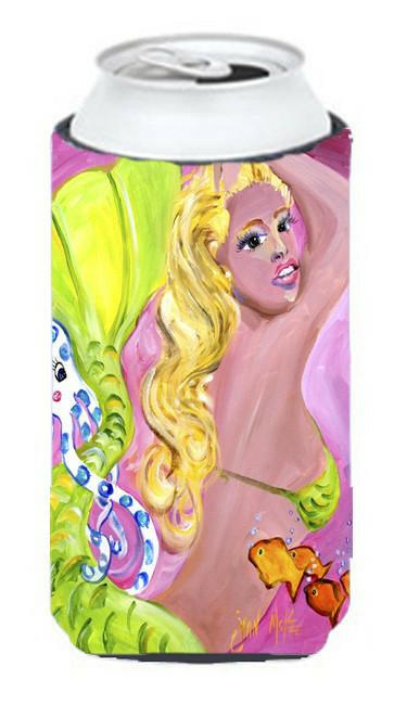 Pink Mermaid Tall Boy Hugger Can Cooler Sleeve Machine Washable Drink Collapsible Insulator Beverage Insulated Holder