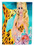 Teal Mermaid House Flag 28x40 Porch Sleeve Pole Decorative Outside Yard Banner Artwork Wall Hanging, Polyester