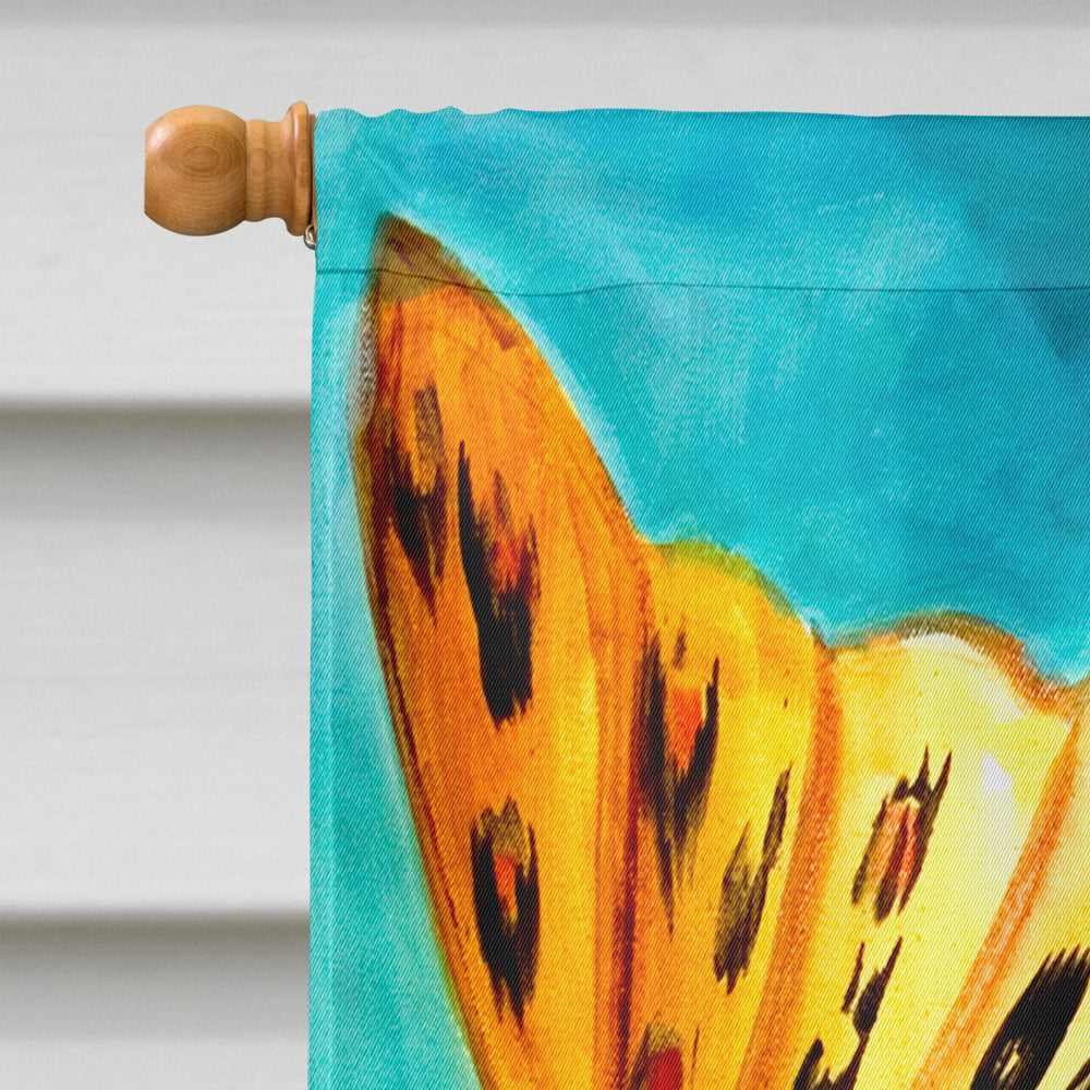 Teal Mermaid House Flag 28x40 Porch Sleeve Pole Decorative Outside Yard Banner Artwork Wall Hanging, Polyester