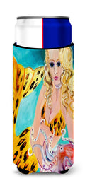 Teal Mermaid Slim Can Hugger , Insulated Foam Hugger for 12 oz Slim Cans, Beer Bottles & Water Bottles, Printed in USA