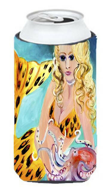 Teal Mermaid Tall Boy Hugger Can Cooler Sleeve Machine Washable Drink Collapsible Insulator Beverage Insulated Holder