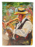 Jazz Trumpet House Flag 28x40 Porch Sleeve Pole Decorative Outside Yard Banner Artwork Wall Hanging, Polyester