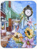 Fairhope Clock Cutting Board Tempered Glass Kitchen Cutting Surface, Heat Resistant Chopping, Non-Slip Feet, Food Prep & Serving