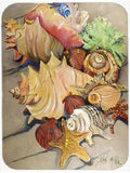 Shells Cutting Board Tempered Glass Kitchen Cutting Surface, Heat Resistant Chopping, Non-Slip Feet, Food Prep & Serving