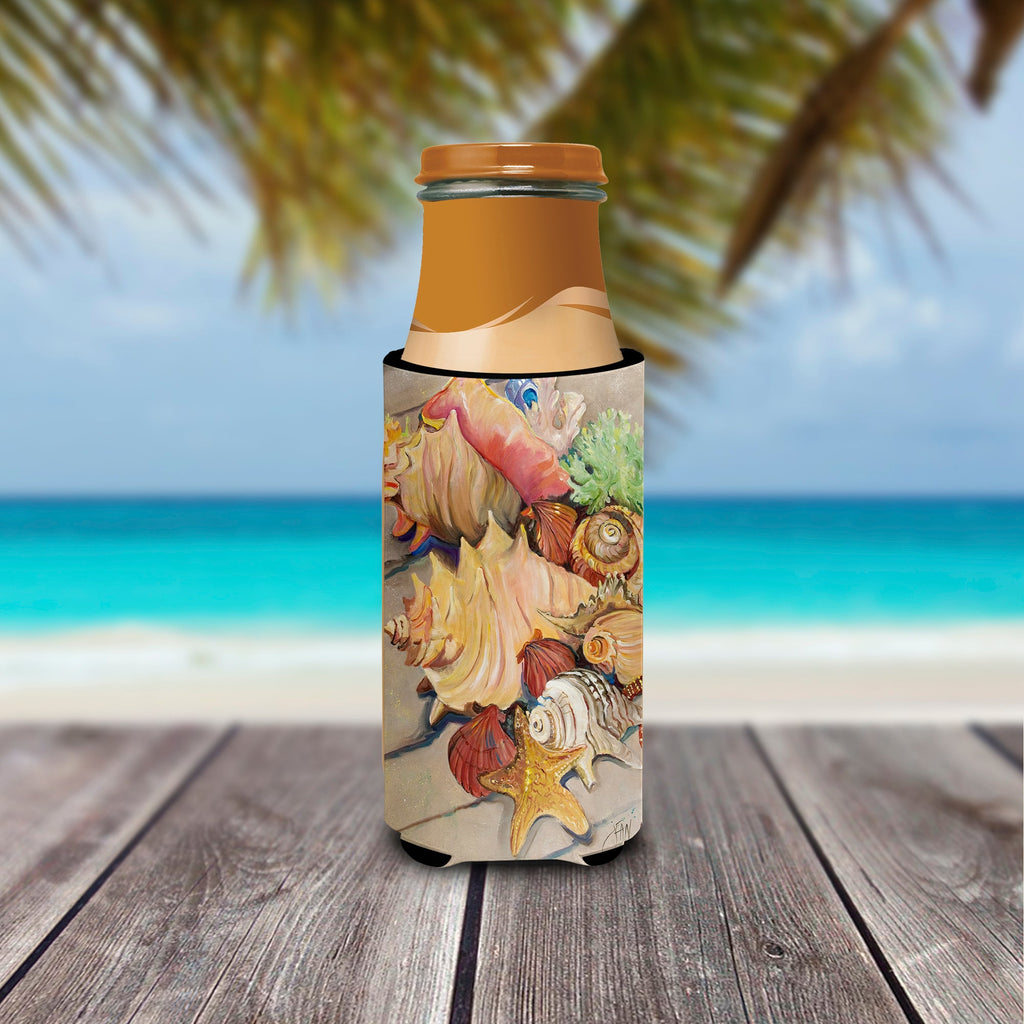 Shells Slim Can Hugger , Insulated Foam Hugger for 12 oz Slim Cans, Beer Bottles & Water Bottles, Printed in USA
