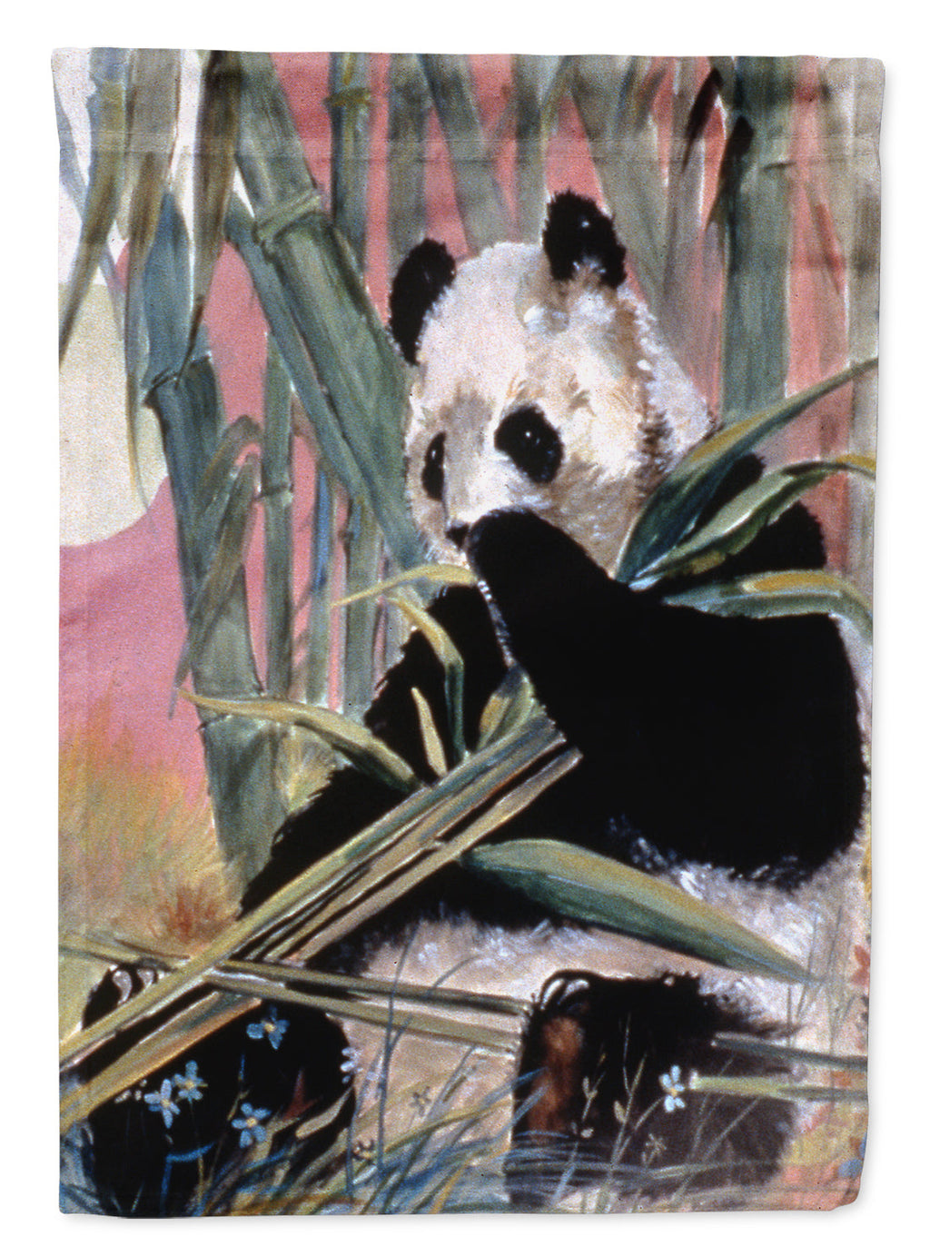 Giant Panda House Flag 28x40 Porch Sleeve Pole Decorative Outside Yard Banner Artwork Wall Hanging, Polyester