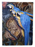 Parrots House Flag 28x40 Porch Sleeve Pole Decorative Outside Yard Banner Artwork Wall Hanging, Polyester