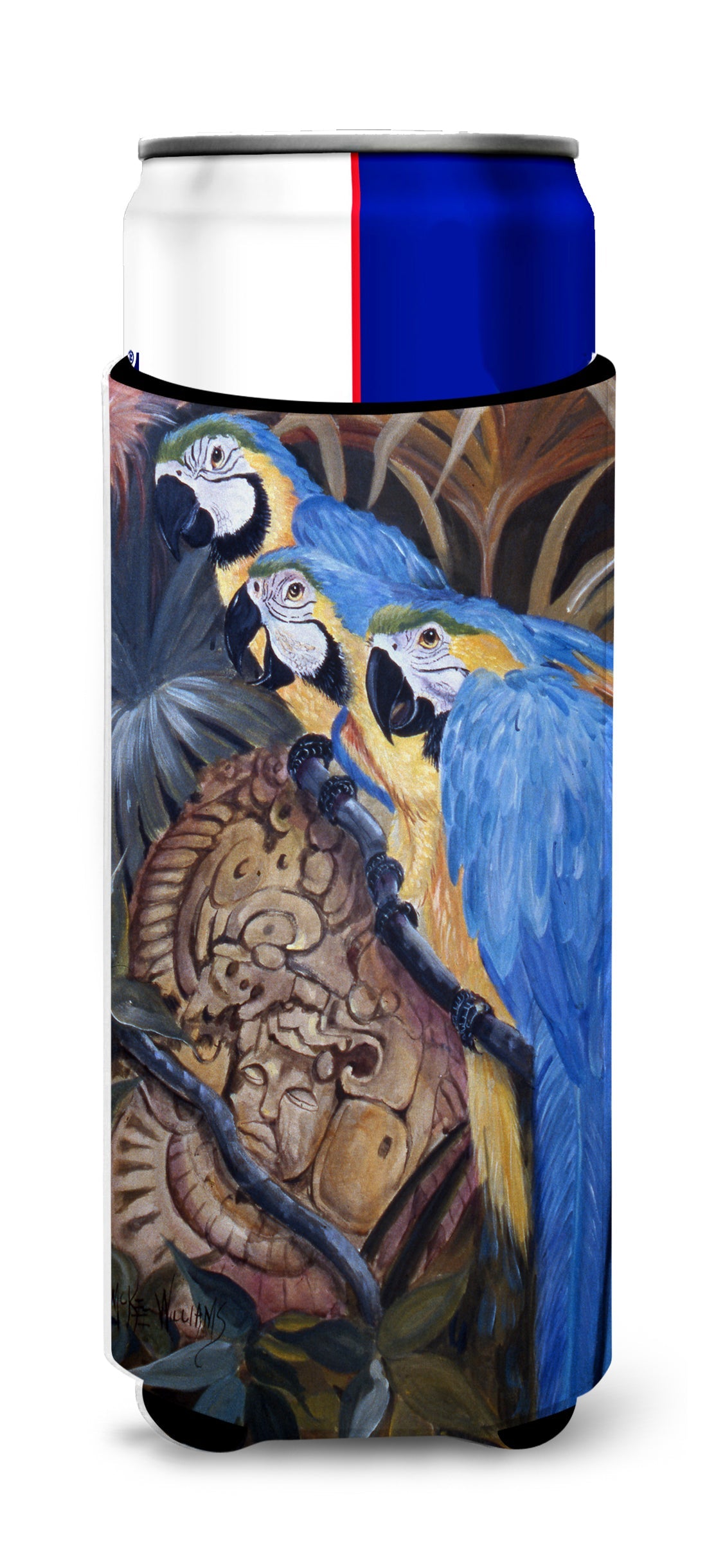 Parrots Slim Can Hugger , Insulated Foam Hugger for 12 oz Slim Cans, Beer Bottles & Water Bottles, Printed in USA
