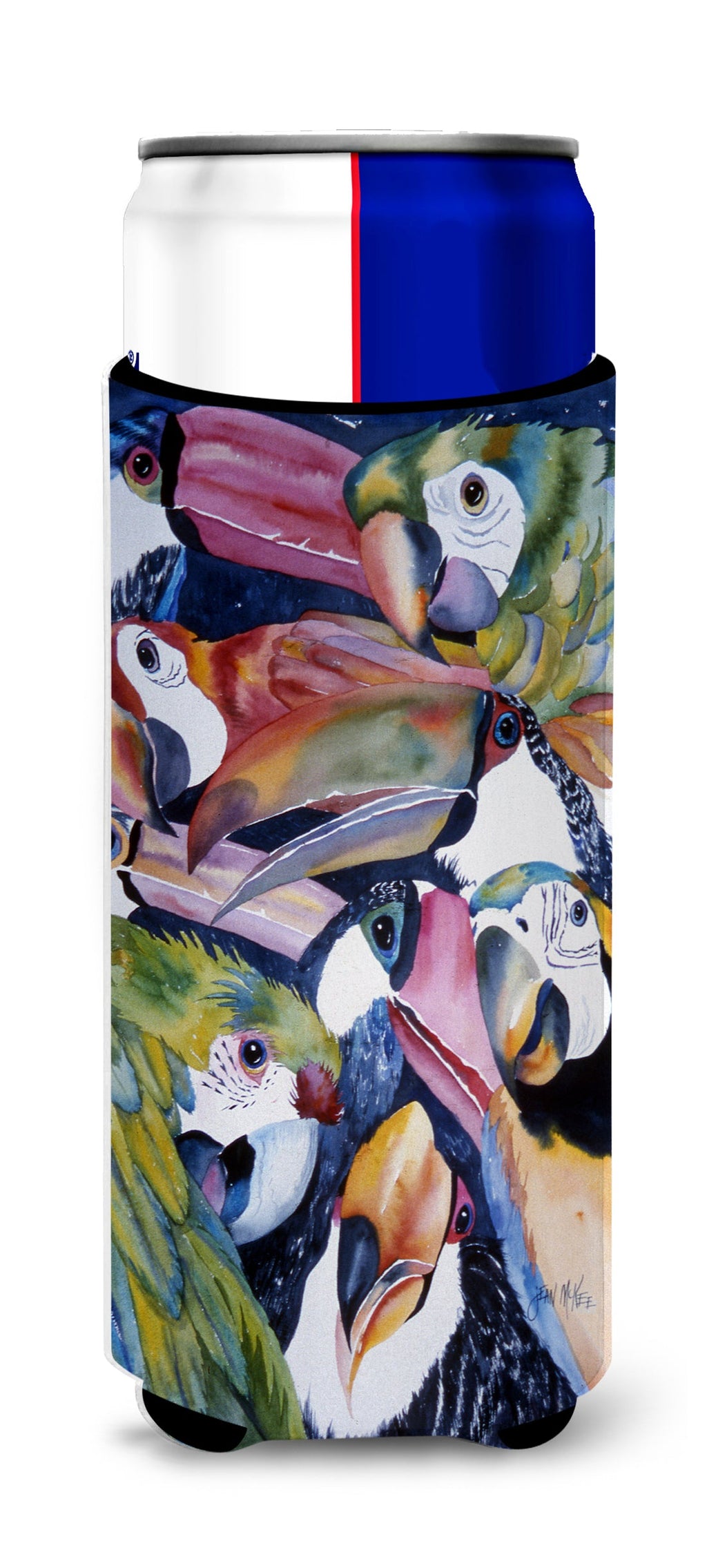 Parrots Slim Can Hugger , Insulated Foam Hugger for 12 oz Slim Cans, Beer Bottles & Water Bottles, Printed in USA