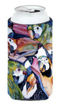 Parrots Tall Boy Hugger Can Cooler Sleeve Machine Washable Drink Collapsible Insulator Beverage Insulated Holder