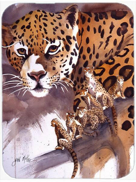 Cheetah Cutting Board Tempered Glass Kitchen Cutting Surface, Heat Resistant Chopping, Non-Slip Feet, Food Prep & Serving