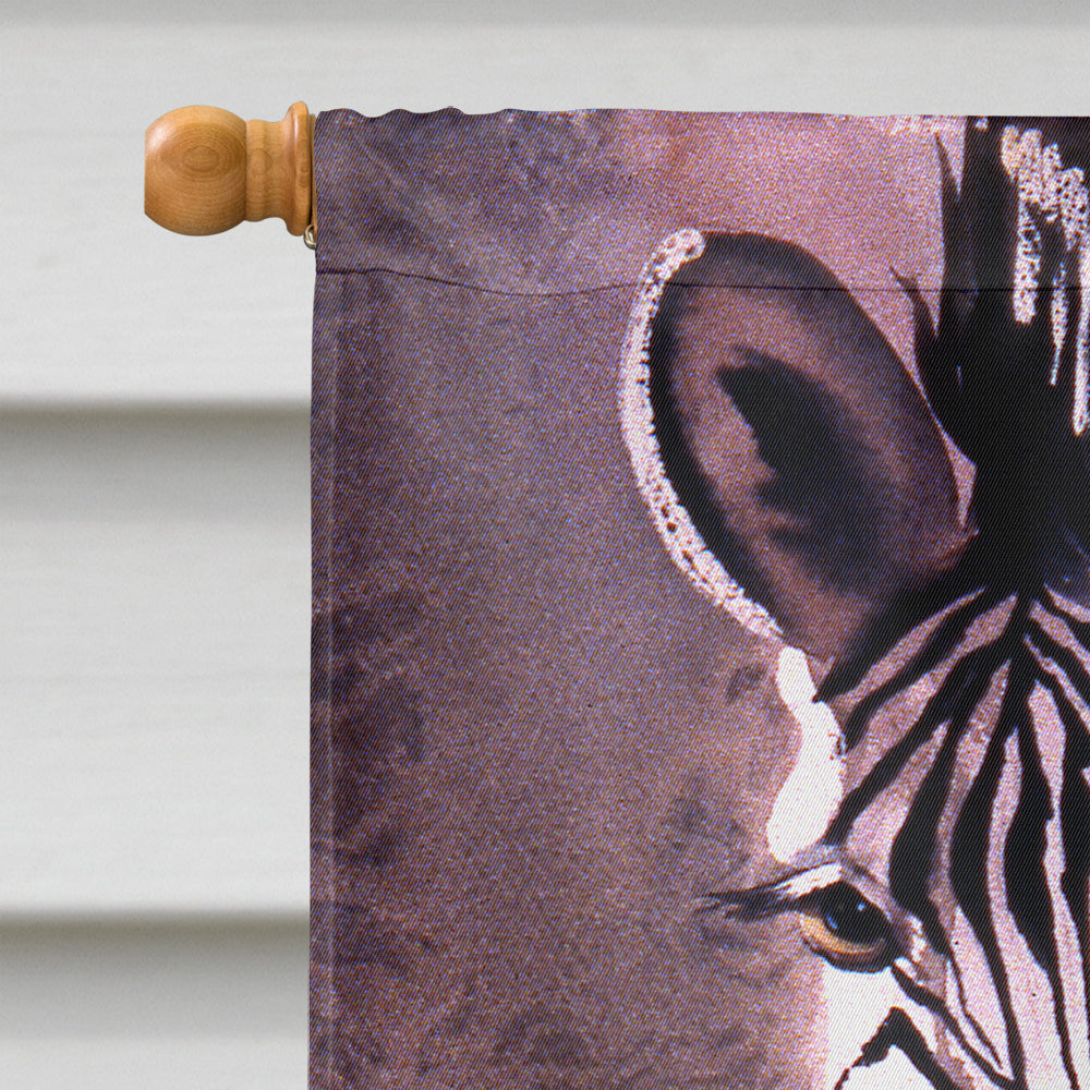 Cheetah, Lion, and Zebra House Flag 28x40 Porch Sleeve Pole Decorative Outside Yard Banner Artwork Wall Hanging, Polyester