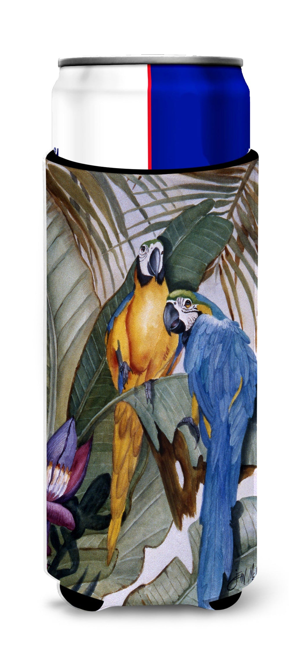Parrots Slim Can Hugger , Insulated Foam Hugger for 12 oz Slim Cans, Beer Bottles & Water Bottles, Printed in USA