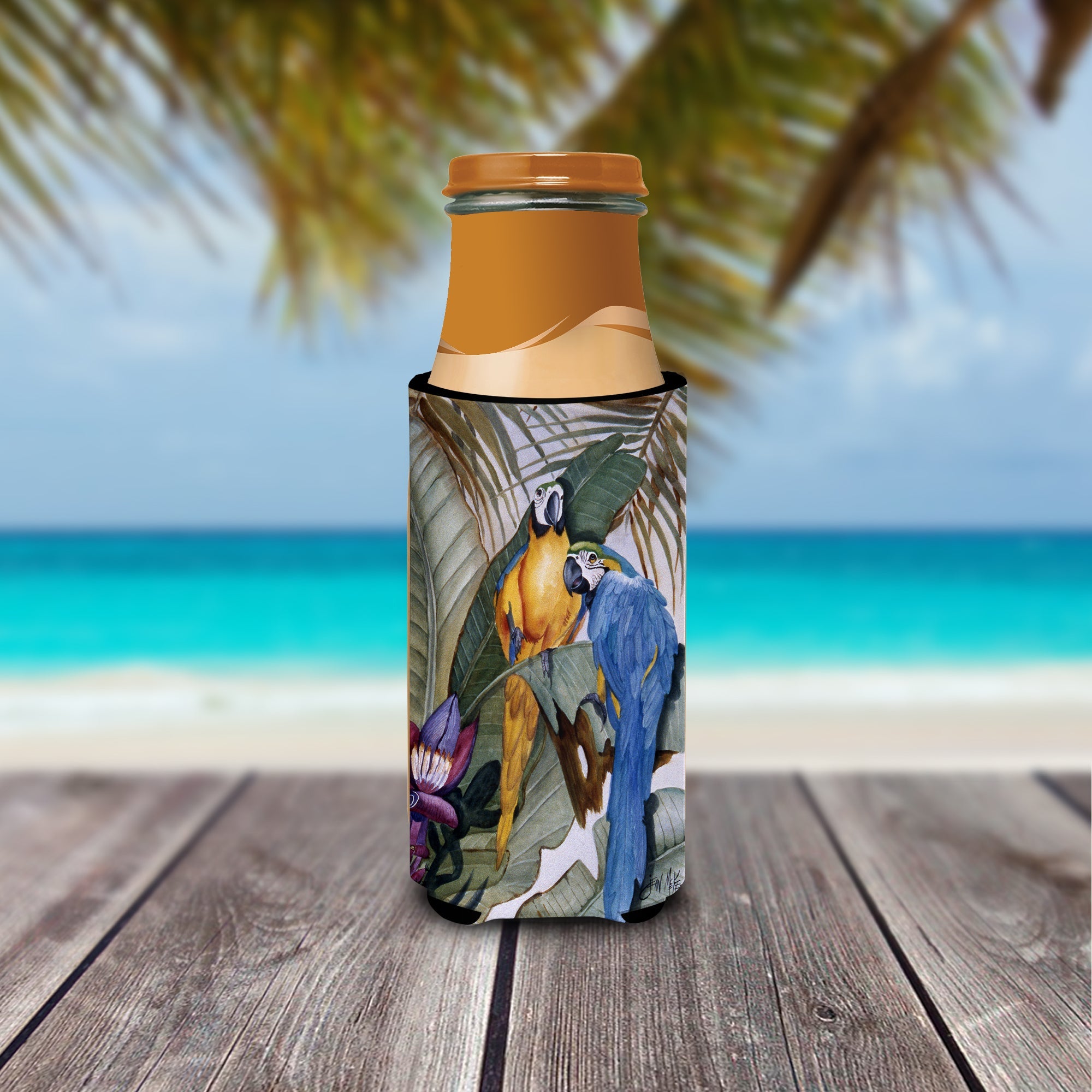 Parrots Slim Can Hugger , Insulated Foam Hugger for 12 oz Slim Cans, Beer Bottles & Water Bottles, Printed in USA
