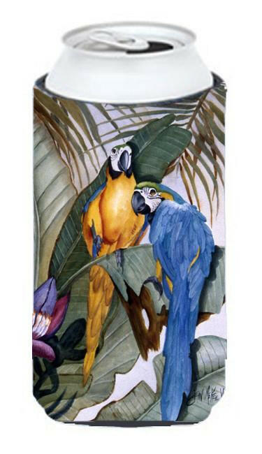 Parrots Tall Boy Hugger Can Cooler Sleeve Machine Washable Drink Collapsible Insulator Beverage Insulated Holder