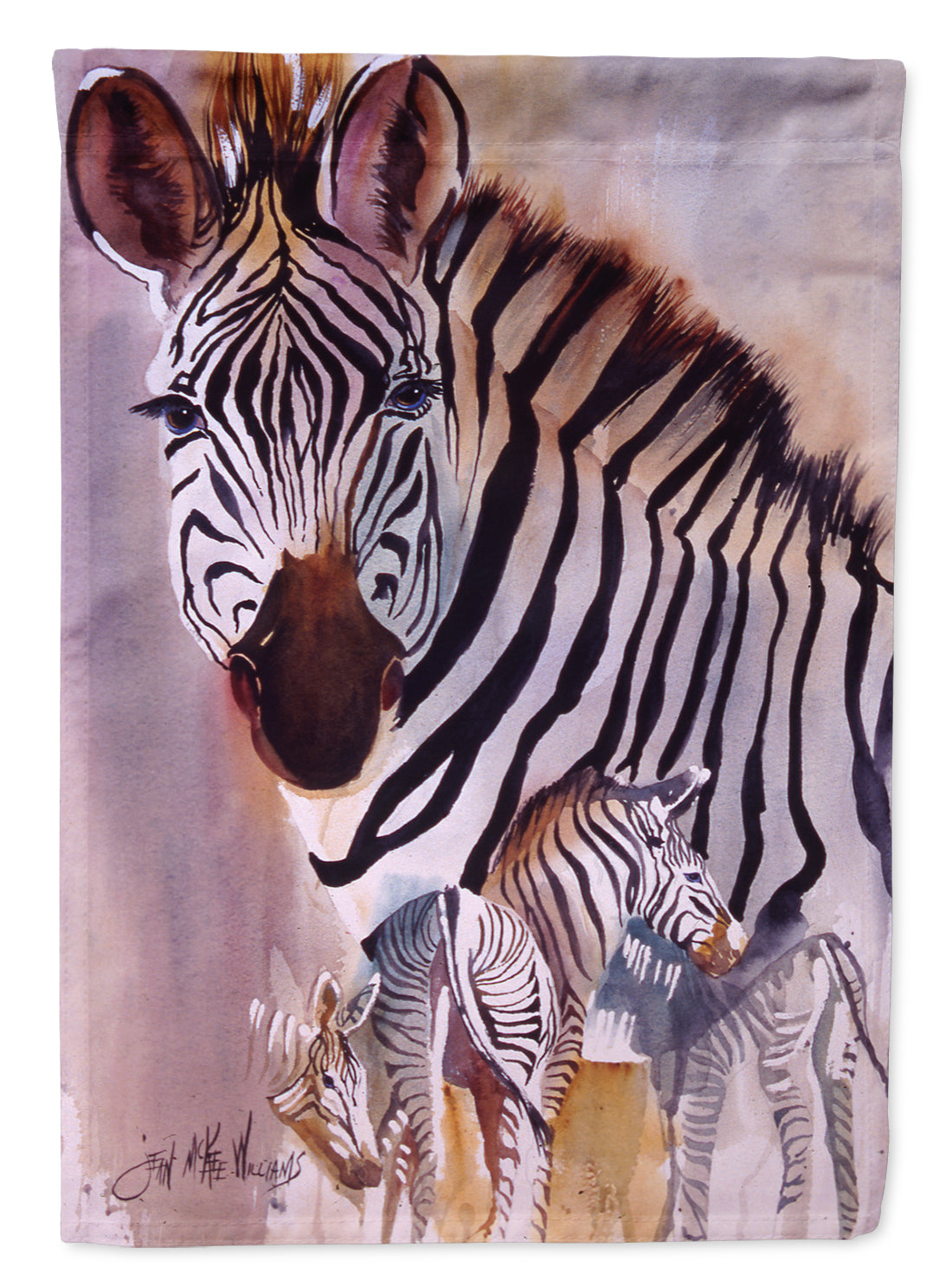 Zebras House Flag 28x40 Porch Sleeve Pole Decorative Outside Yard Banner Artwork Wall Hanging, Polyester