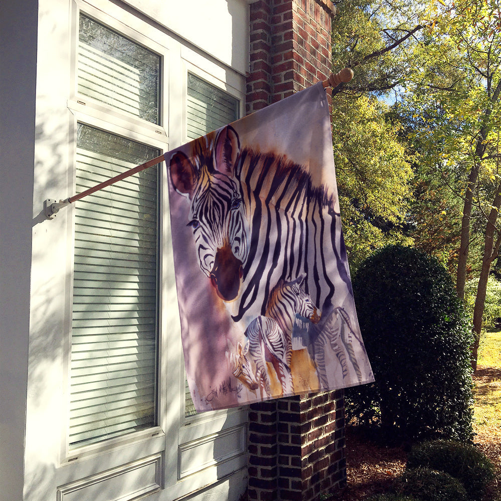 Zebras House Flag 28x40 Porch Sleeve Pole Decorative Outside Yard Banner Artwork Wall Hanging, Polyester