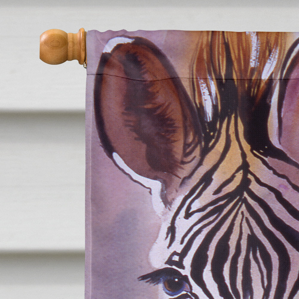 Zebras House Flag 28x40 Porch Sleeve Pole Decorative Outside Yard Banner Artwork Wall Hanging, Polyester