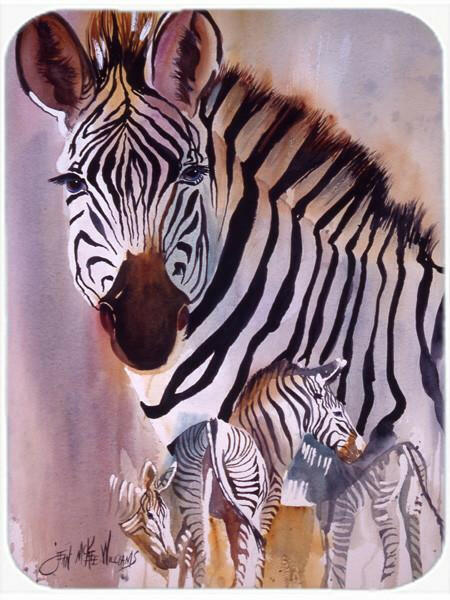 Zebras Cutting Board Tempered Glass Kitchen Cutting Surface, Heat Resistant Chopping, Non-Slip Feet, Food Prep & Serving