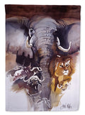 Elephant, Lions and more House Flag 28x40 Porch Sleeve Pole Decorative Outside Yard Banner Artwork Wall Hanging, Polyester