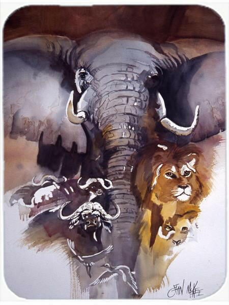 Elephant, Lions and more Cutting Board Tempered Glass Kitchen Cutting Surface, Heat Resistant Chopping, Non-Slip Feet, Food Prep & Serving