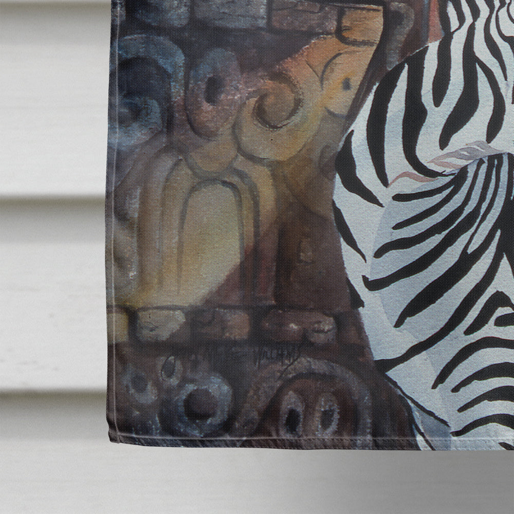 Zebras and Parrots House Flag 28x40 Porch Sleeve Pole Decorative Outside Yard Banner Artwork Wall Hanging, Polyester
