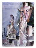 Angels in the Cemetary with Cross House Flag 28x40 Porch Sleeve Pole Decorative Outside Yard Banner Artwork Wall Hanging, Polyester
