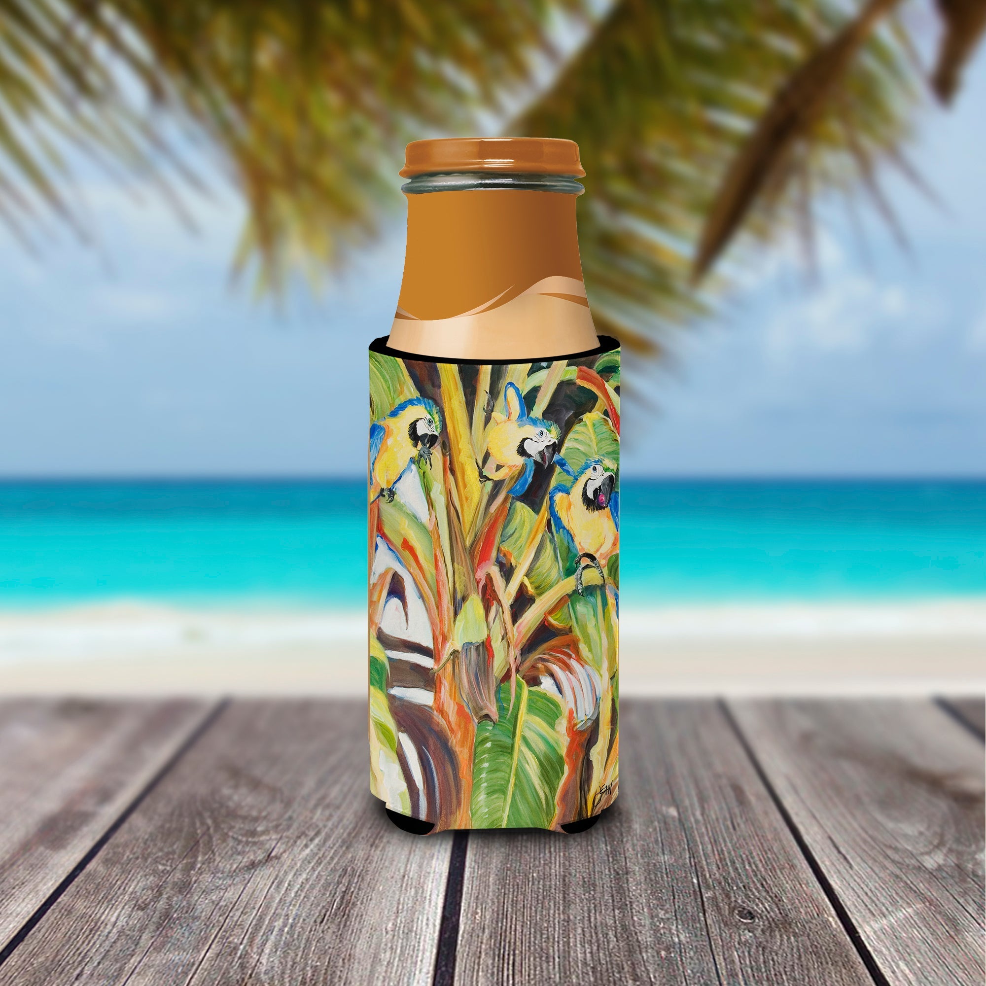 Parrots Slim Can Hugger , Insulated Foam Hugger for 12 oz Slim Cans, Beer Bottles & Water Bottles, Printed in USA