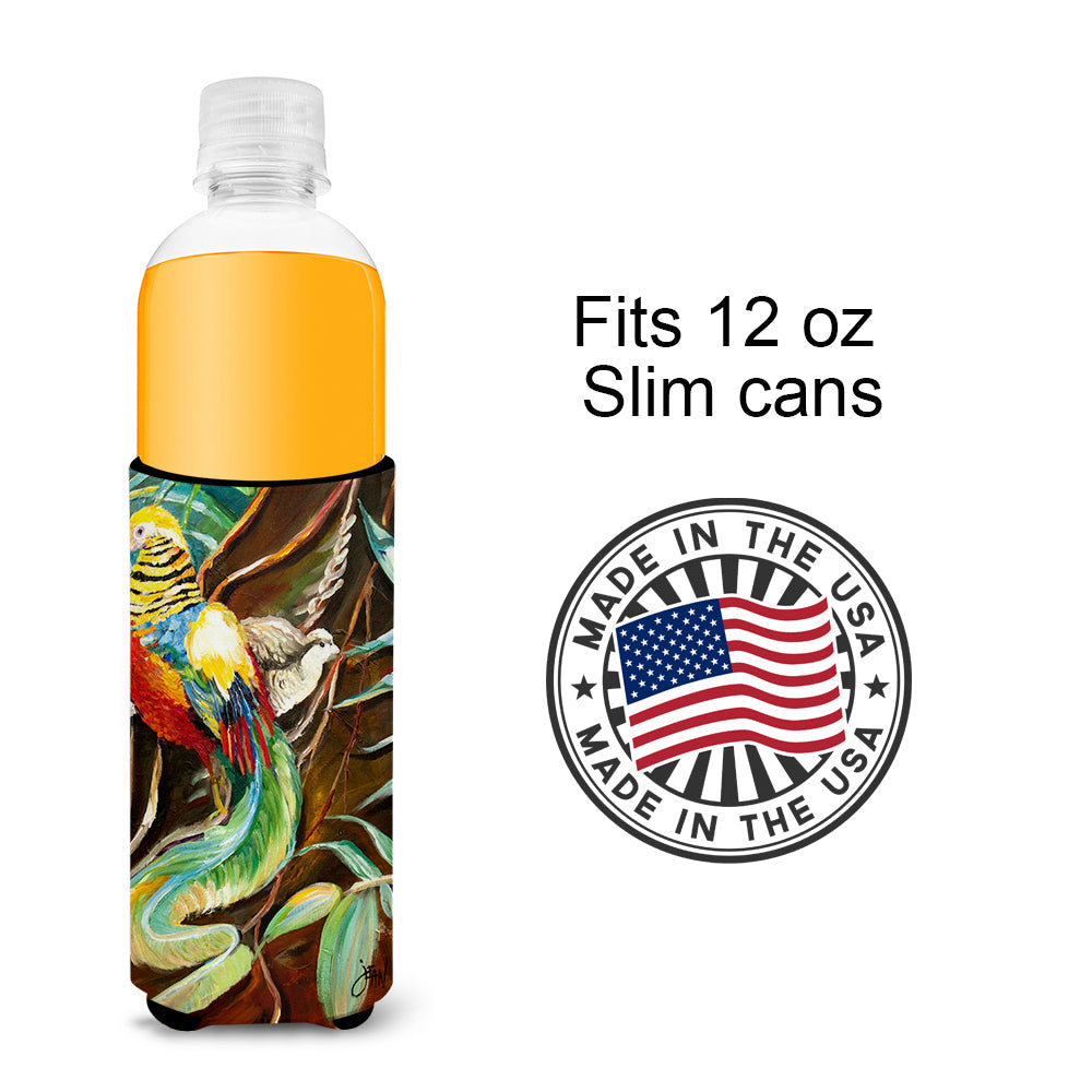 Mandarin Pheasant Slim Can Hugger , Insulated Foam Hugger for 12 oz Slim Cans, Beer Bottles & Water Bottles, Printed in USA