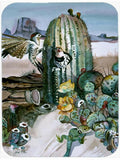 Cactus Flowers Cutting Board Tempered Glass Kitchen Cutting Surface, Heat Resistant Chopping, Non-Slip Feet, Food Prep & Serving