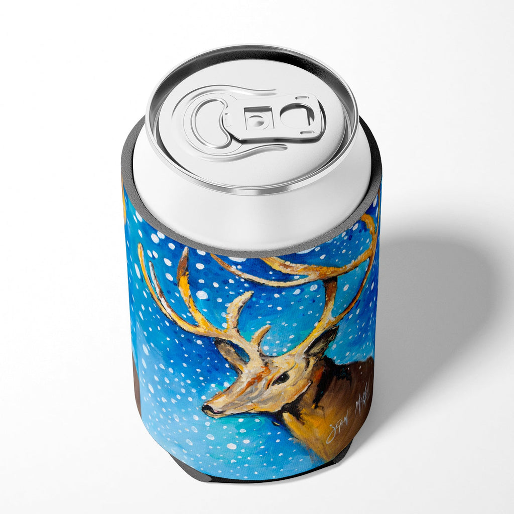 Reindeer Can or Bottle Hugger Cooler Sleeve for Standard 12 oz Cans, Insulated Foam Beer & Soda Can Hugger Reusable