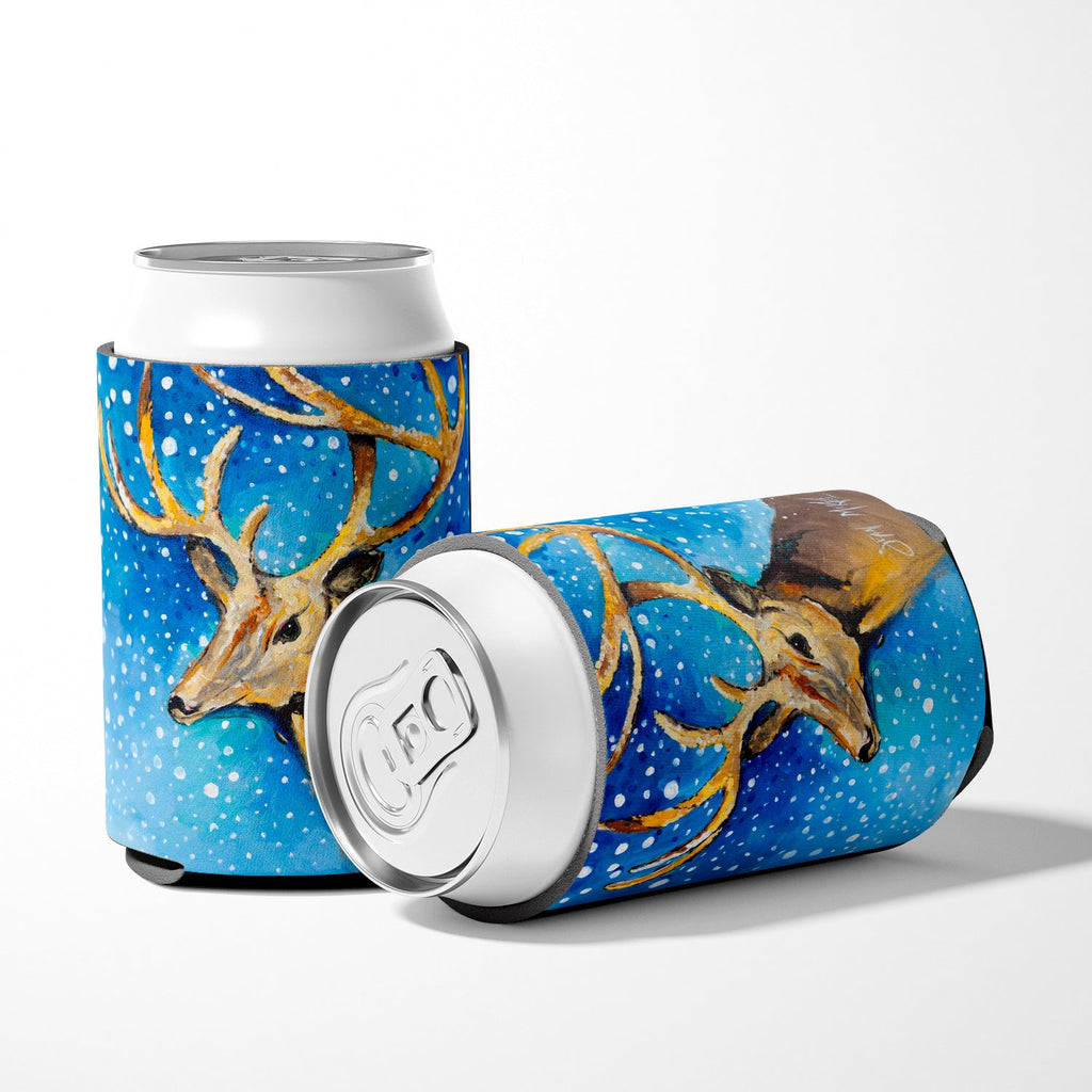 Reindeer Can or Bottle Hugger Cooler Sleeve for Standard 12 oz Cans, Insulated Foam Beer & Soda Can Hugger Reusable