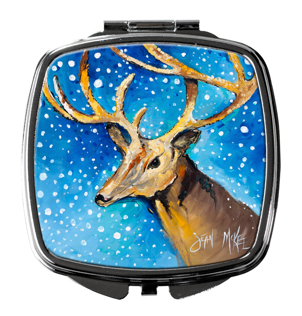 Reindeer Compact Mirror Decorative Travel Makeup Mirror for Women Girls Gifts Pocket Makeup Mirror Folding Handheld