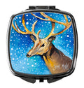 Reindeer Compact Mirror Decorative Travel Makeup Mirror for Women Girls Gifts Pocket Makeup Mirror Folding Handheld