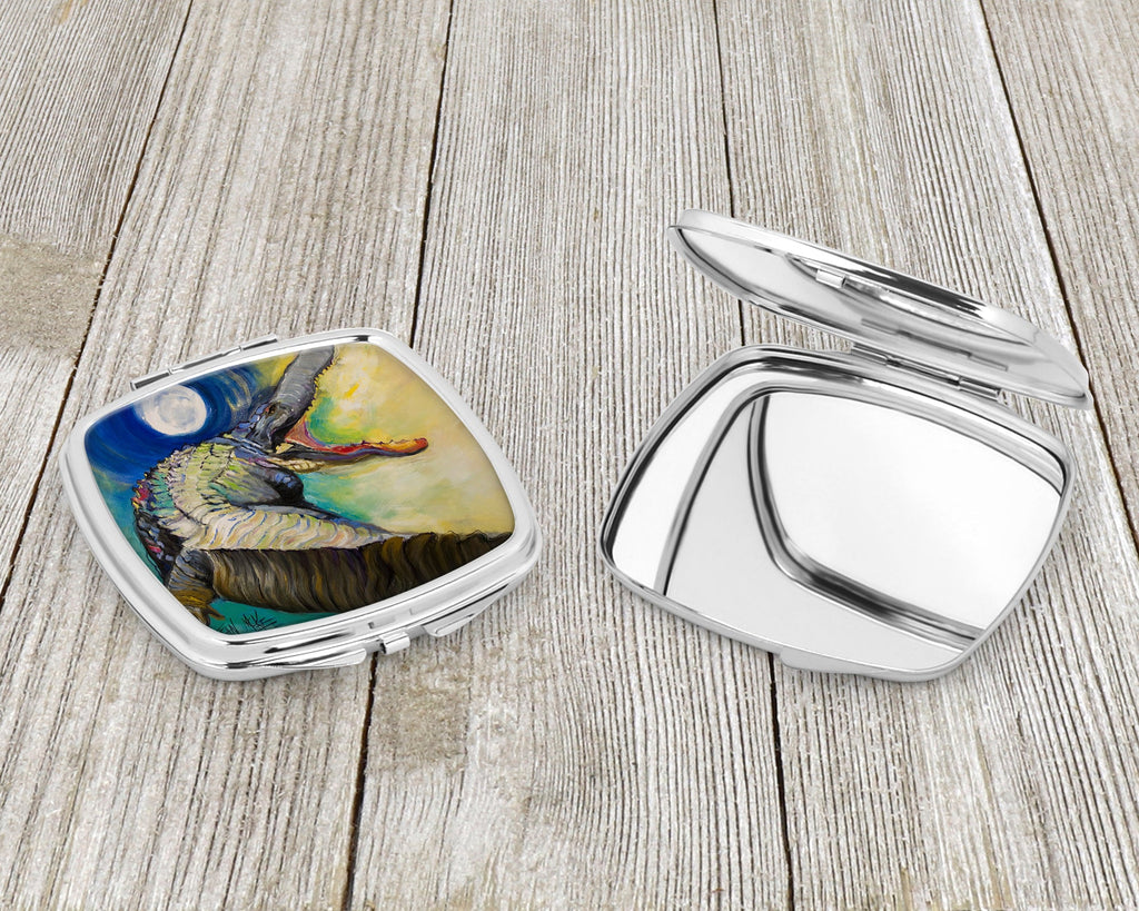 Alligator Compact Mirror Decorative Travel Makeup Mirror for Women Girls Gifts Pocket Makeup Mirror Folding Handheld