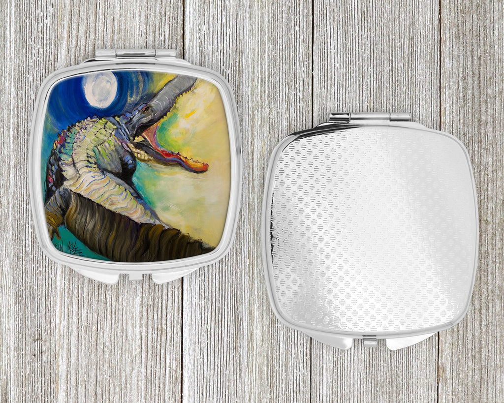 Alligator Compact Mirror Decorative Travel Makeup Mirror for Women Girls Gifts Pocket Makeup Mirror Folding Handheld
