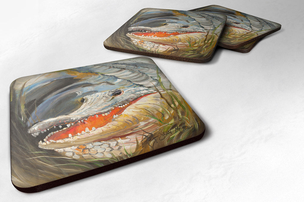 Alligator Foam Coasters Set of 4 Cup Coasters for Indoor Outdoor, Tabletop Protection, Anti Slip, Mouse pad Material