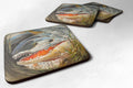 Alligator Foam Coasters Set of 4 Cup Coasters for Indoor Outdoor, Tabletop Protection, Anti Slip, Mouse pad Material