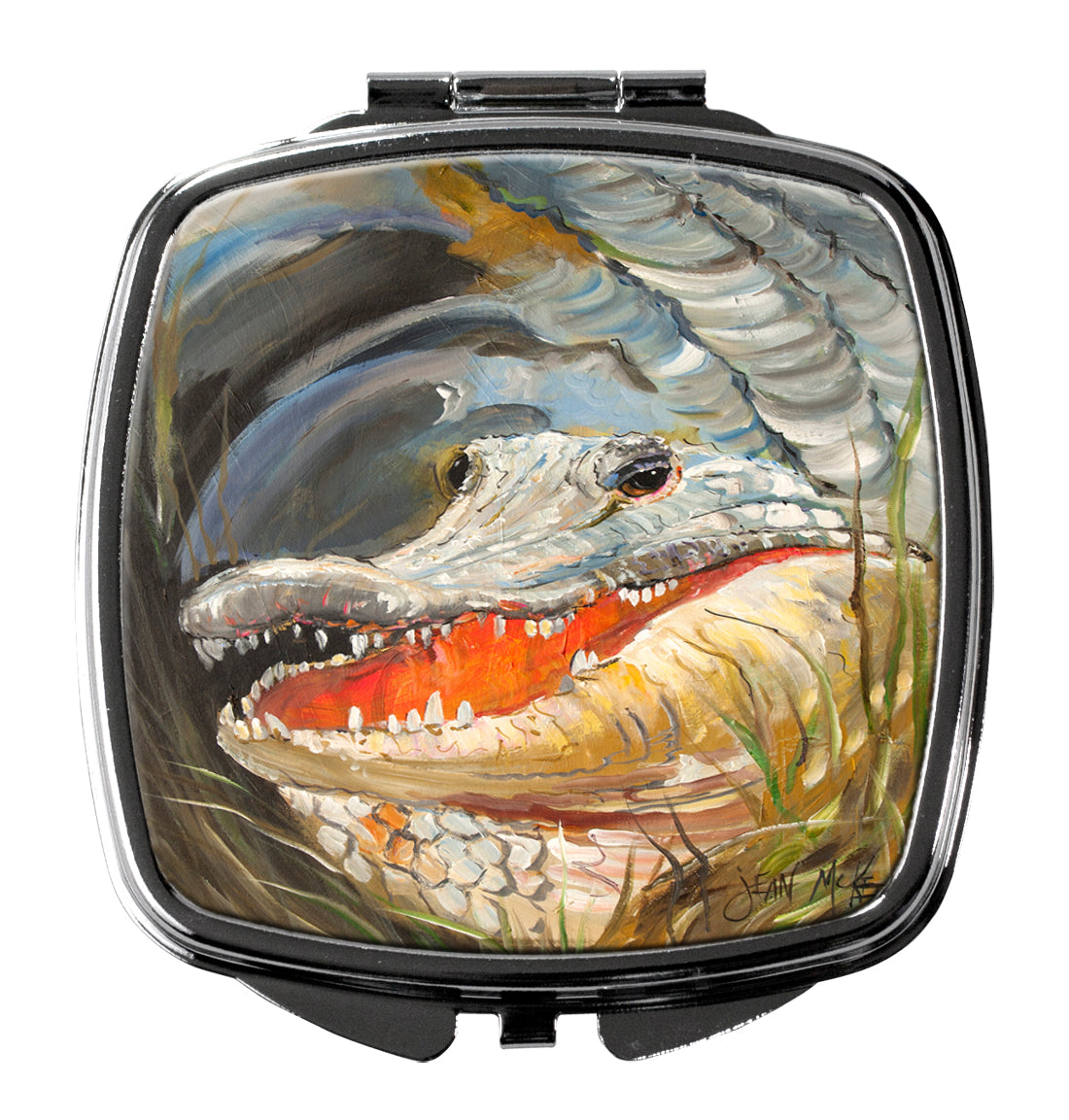 Alligator Compact Mirror Decorative Travel Makeup Mirror for Women Girls Gifts Pocket Makeup Mirror Folding Handheld