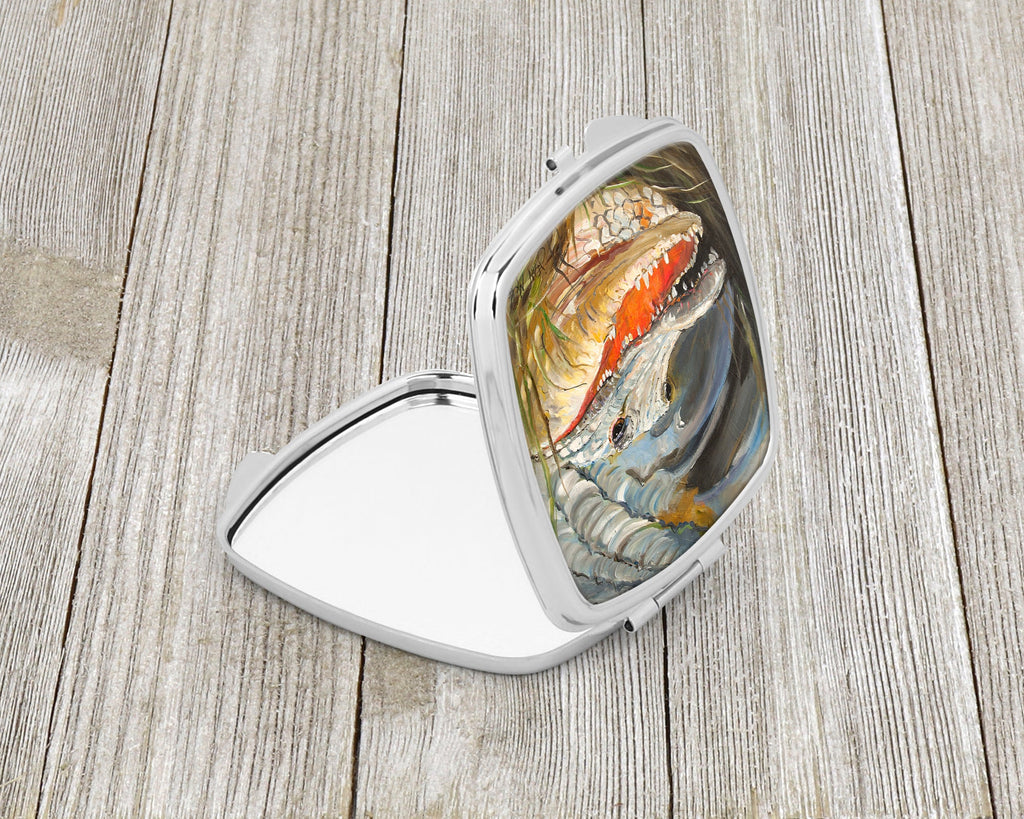 Alligator Compact Mirror Decorative Travel Makeup Mirror for Women Girls Gifts Pocket Makeup Mirror Folding Handheld
